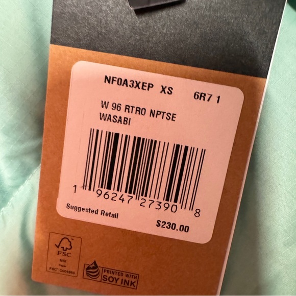 the north face women's 1996 nuptse vest wasabi size xs - Picture 2 of 6